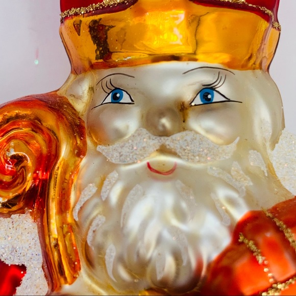 Santa Cardinal/Bishop Vintage Glass Ornament - Picture 2 of 8
